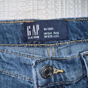 Gap High-Rise Wide Leg Blue Jeans
